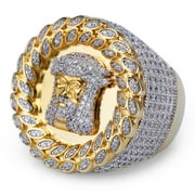 Sparkly Punky Rapper Luxury Trendy Rings for Men Shiny Iced out Hip Hop Cubic Zirconia Men Rings