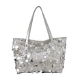 thumbnail image 1 of Sparkly Purses for Women, Women's Totes Bags with Zipper and Leather Handle, Trendy Glitter Purses for Women, 1 of 5