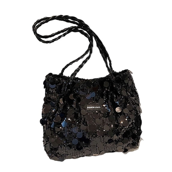 Sparkly Purses for Women, Women's Totes Bags with Zipper and Leather Handle, Trendy Glitter Purses for Women