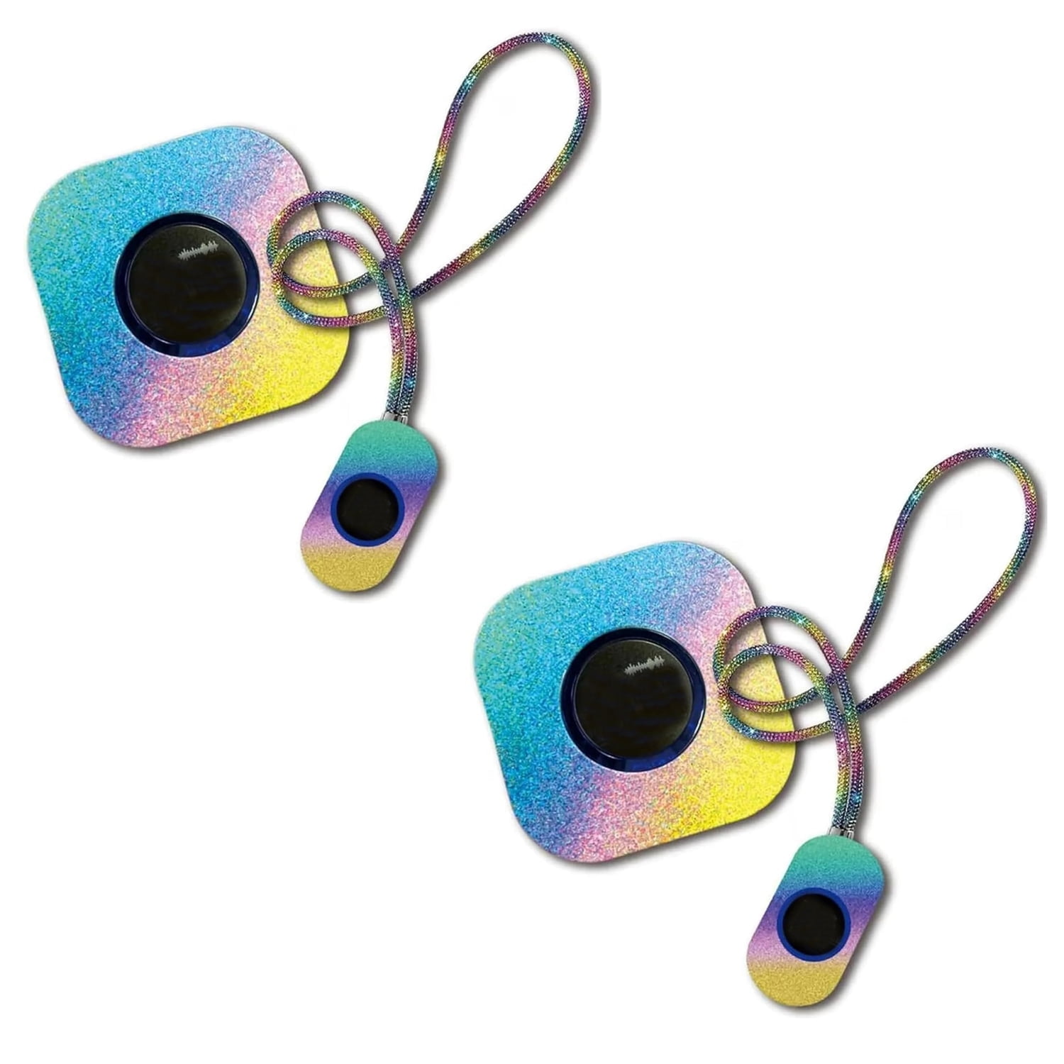 The Sparkly Rainbow Teacher's Remote,Wireless Classroom Doorbell with 38 Ringtones & Adjustable Volume, Wireless Doorbell for Classroom for Home, Kid Room, Office 2PCS