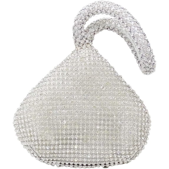 Sparkly Rhinestone Clutch Evening Bags for Women Formal Triangle Purse for Party Prom Wedding Handbag,Mini