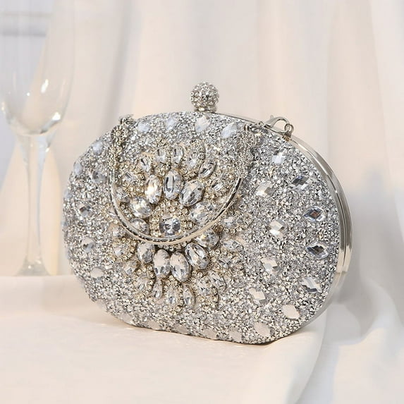 Sparkly Rhinestone Clutch Purse for Women – Elegant Evening Bag for Weddings, Prom, Parties & Formal Events