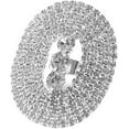 thumbnail image 1 of Sparkly Rhinestone Oval Rings for Women Adjustable Cocktail Statement Ring Pave Cubic Zirconia Crystal Chunky Geometry Open Wrap Knuckle Stacking Ring Promise Minimalist Fashion Jewelry for Her, 1 of 6