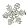 thumbnail image 1 of Sparkly Rhinestone Snowflake Hair Clip, Metal Alligator Design, Festive Accessory for Christmas Parties, 4cm Diameter, 1 of 8