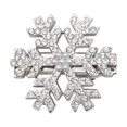 thumbnail image 1 of Sparkly Rhinestone Snowflake Hair Clip, Metal Alligator Design, Festive Accessory for Christmas Parties, 4cm Diameter, 1 of 6