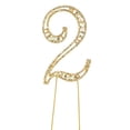 thumbnail image 1 of Sparkly Rhinestones Gold Cake Topper - Symbol and Number Decoration for Wedding, Birthday, Gender Reveal & Anniversary Cakes (2), 1 of 5