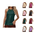 thumbnail image 1 of Sparkly Sequin Camisole Tops for Women Shiny Sequins Spaghetti Strap Cami Tank Top Rave Party Clubwear, 1 of 7
