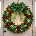 thumbnail image 1 of Sparkly Sequin Christmas Ribbon, Christmas Green 2 In x 10 Yd Wired Edge Ribbon for Gift Wrapping, Bows, Wreaths and Tree Decor, 1 of 6