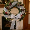 thumbnail image 1 of Sparkly Sequin Christmas Ribbon, Pink Silver 2 In x 10 Yd Wired Edge Ribbon for Gift Wrapping, Bows, Wreaths and Tree Decor, 1 of 6
