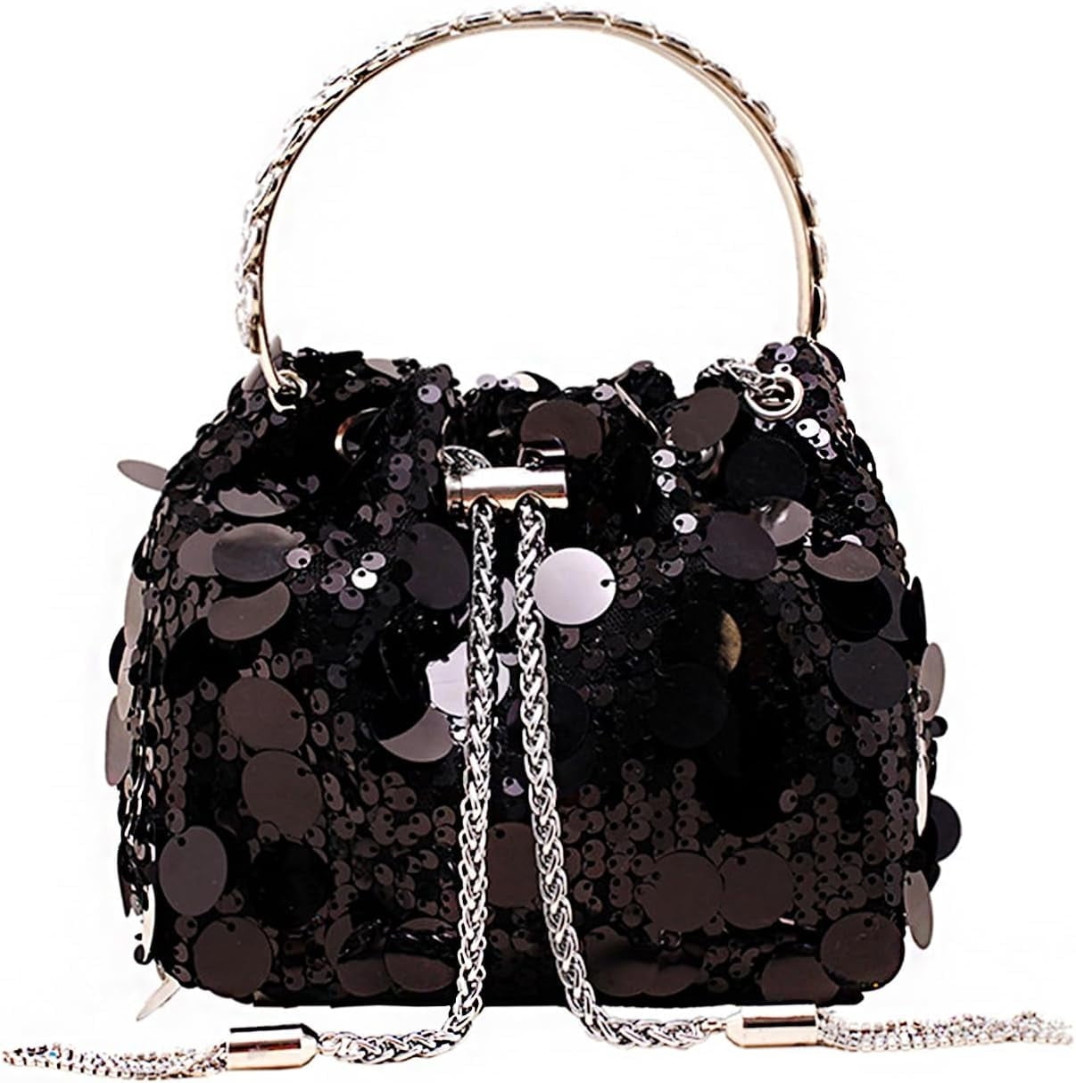 Sparkly Sequin Evening Handbags Purse for Women Glitter Clutch Crossbody Bag for Evening Wedding Party Prom