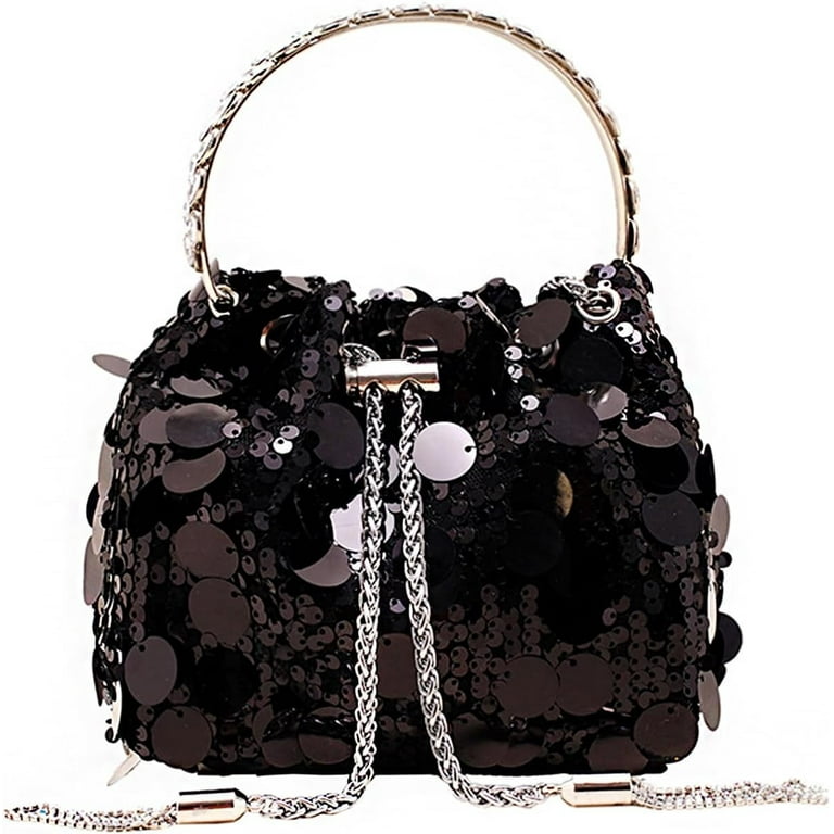 Sparkly Sequin Evening Handbags Purse for Women Glitter Clutch
