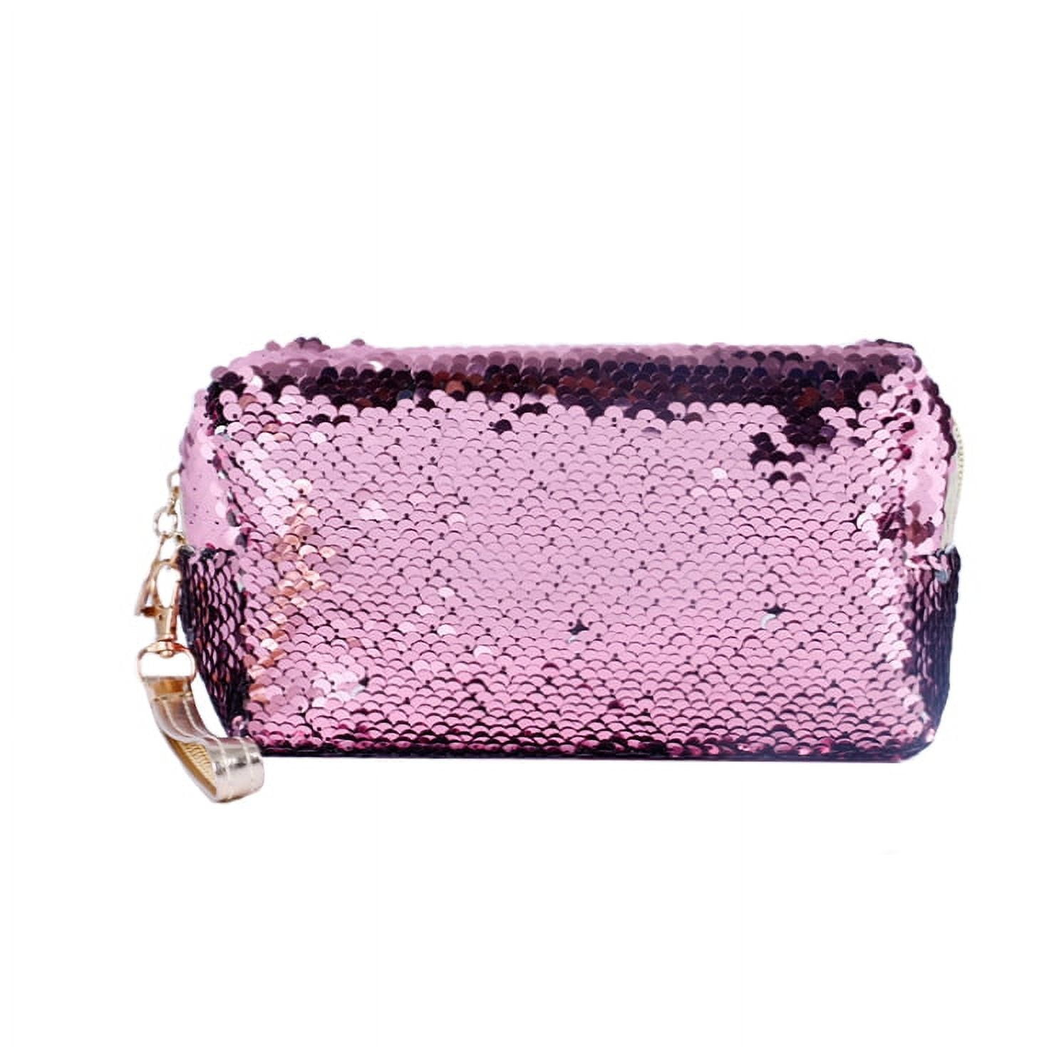 Sparkly Sequin Handbag Lady Party Evening Clutch for Women (Pink
