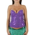 thumbnail image 1 of Sparkly Sequin Mermaid Purple Corset, 1 of 2