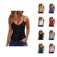 thumbnail image 1 of Sparkly Sequin Tank Tops for Women V Neck Loose Fit Shiny Sequins Spaghetti Strap Camisole Tops Rave Party Clubwear, 1 of 6