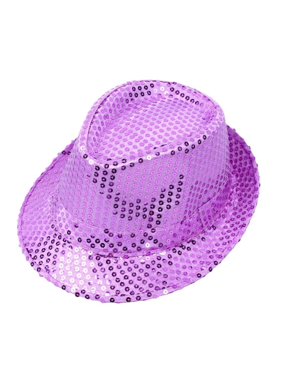 Sparkly Sequin Top Hat For Kids Performance Dance Party Stage Show
