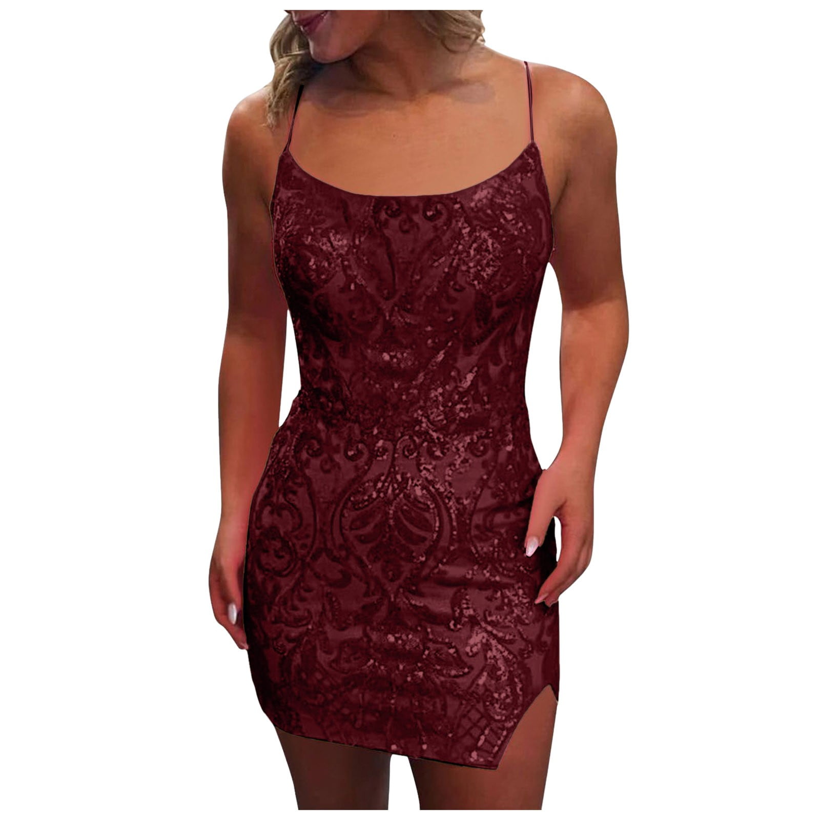 open lace back dress Hot Pink Appliques Plunge Tight Short Prom Dress Homecoming Dresses US8 / Custom Color