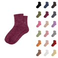 thumbnail image 1 of Sparkly Solid Color Slouch Socks for Women – 6 Pairs Soft, Thick, Extra Long Mid-Calf Socks with Comfortable Stretch Fit for Daily Wear & Casual Outfits, 1 of 4