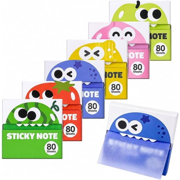 Sparkly Sticky Notes, Transparent Glitter Sticky Notes for Office Work