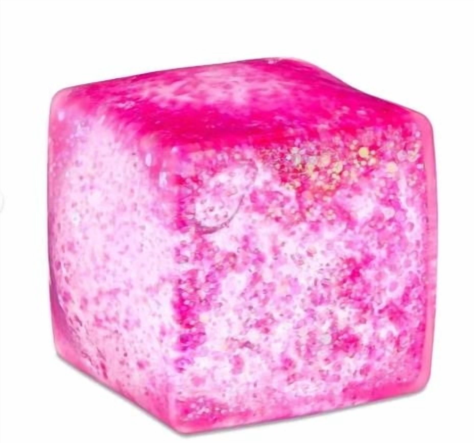 Sparkly Sugar Squishy Cube, 3 Inch Easter Fidget Accessory
