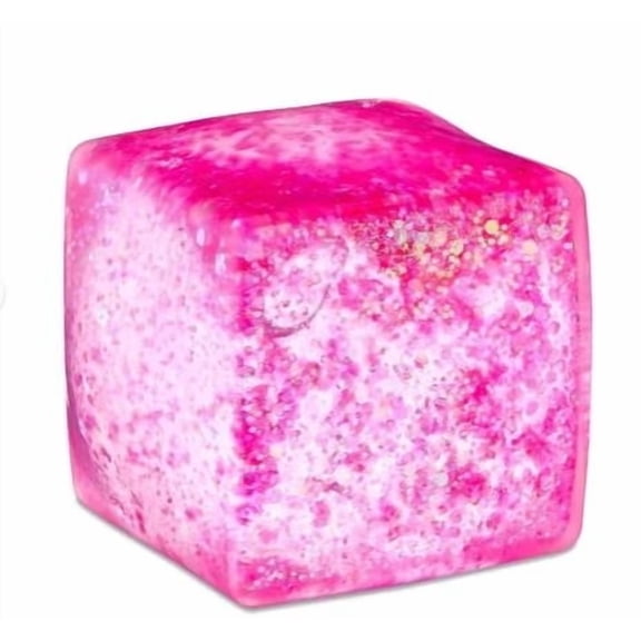 Sparkly Sugar Squishy Cube, 3 Inch Easter Fidget Accessory