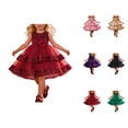 thumbnail image 1 of Sparkly Tutu Dress for Girls, Sequin Waistband Tulle Party Dress with Skirt for Birthday Pageant Holiday Celebration, Toddler Princess Ball Gown Outfit, 1 of 9