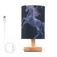 thumbnail image 1 of Sparkly Unicorns Jumping Table Lamp with USB Port LED Warm Light Lamp Night Light Home Decor, 1 of 7