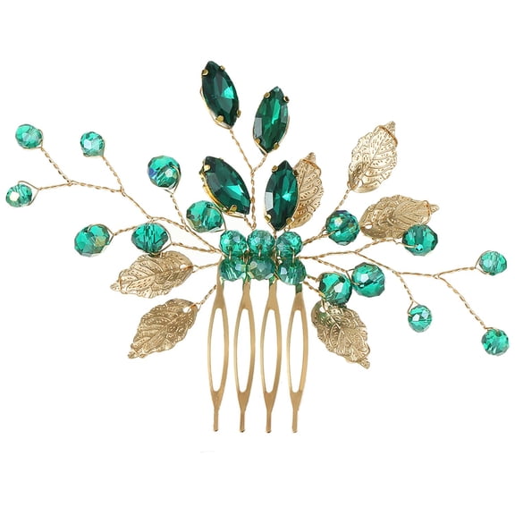 Sparkly Wedding Hair Combs, Crystal Flower Hair Clips Bride Bridesmaid Hair Sides Comb Rhinestone Barrettes, Crystal Hair Pins Hair Accessories for Women Girls (Red)