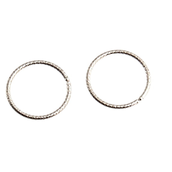 Sparkly Wire Small Piercing Hoop Earrings for Women, fit Helix Cartilage Rook Snug Hoops Nose Ring Hoops, Mini Tragus Piercing Hypoallergenic 12mm, 20 GA, Sterling Silver