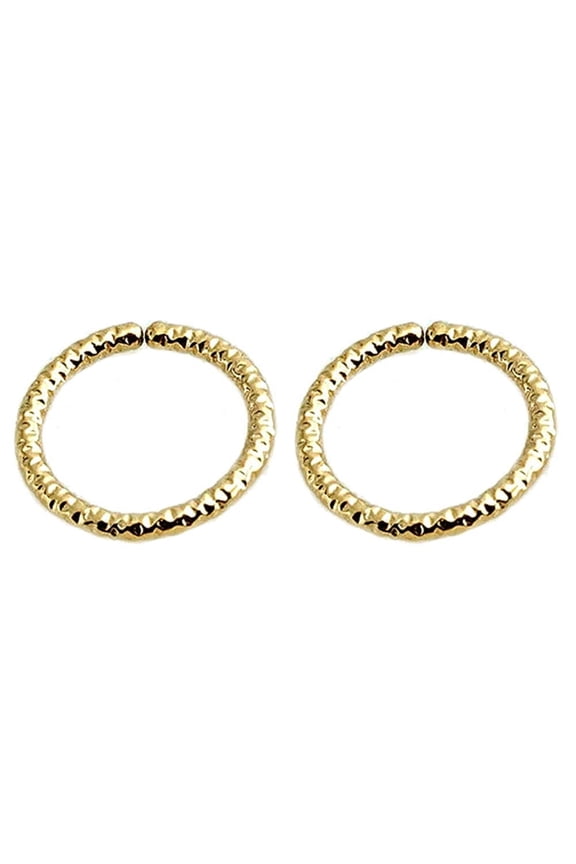 7 mm 20 GA Gold Filled Sparkly Wire Small Piercing Hoop Earrings Women fit Helix Cartilage Rook Snug Hoops Nose Ring Hoops, Mini Tragus Piercing Hypoallergenic