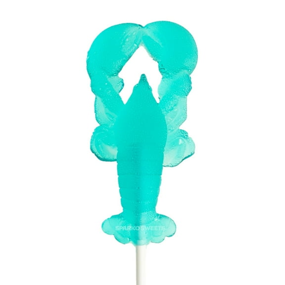 Sparko Sweets Blue Lobster Lollipops, 3.5 inches tall Large Candy, Blue Raspberry, 24 Count, Made in USA, Perfect for Weddings, BBQs & Themed Parties, 5 lbs