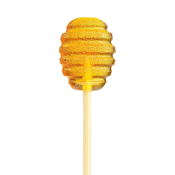Sparko Sweets Natural Honey Dipper Lollipops, Made in USA, No Artificial Ingredients, No Corn Syrup, 40 Pieces, 1.5" Diameter, 1.5 lbs, Gold  Perfect for Tea Stirrers, Sore Throat Remedy, and Gifts