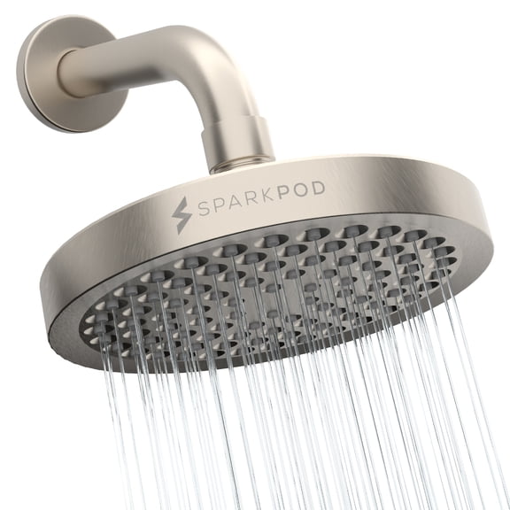 SparkPod 6" Brushed Nickel High Pressure Round Showerhead