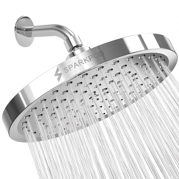 SparkPod 8 Inch Chrome High Pressure Rainfall Showerhead