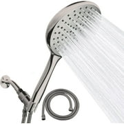 SparkPod Rainfall Shower Head with Handheld - 6-Inch Head, 6ft Hose, Adjustable Bracket (Elegant Brushed Nickel)