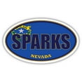 thumbnail image 1 of Sparks City Nevada State Flag | NV Flag Washoe County Oval State Colors Bumper Sticker Car Decal 3x5 inches, 1 of 3