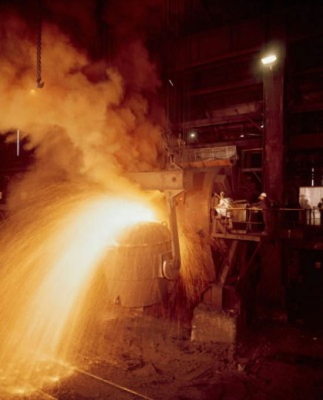 Sparks emitting from a 40-ton electric furnace Canvas Art - (24 x 36)