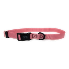 Sparky Pet Co 1" Universal Clip-N-Go Adjustable Nylon Dog Collars (Carnation Pink)