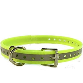 Sparky Pet Co 3/4" Square Buckle High Flex Reflective Yellow Dog Strap for