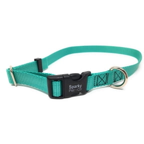Sparky Pet Co 3/4" Universal Clip-N-Go Adjustable Nylon Dog Collars (Teal)