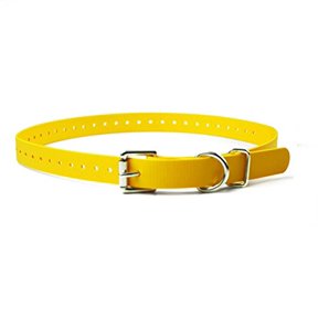 Sparky Pet Co Genuine Yellow Biothane Dog Strap for All e Collar Dog Systems, Yellow