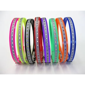 Sparky Pet Co Poly Reflective Dog Collar 1" Square Buckle Reflective Orange 1" x 30"