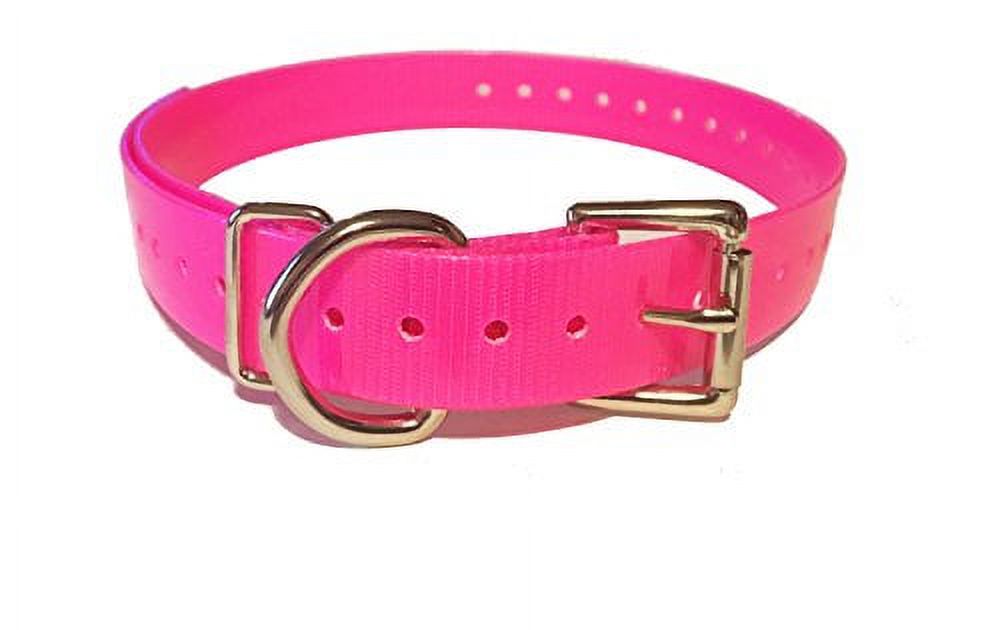 Sparky PetCo 3/4" Neon Pink Roller Buckle Replacement Dog Collars for Garmin Delta, Sportdog