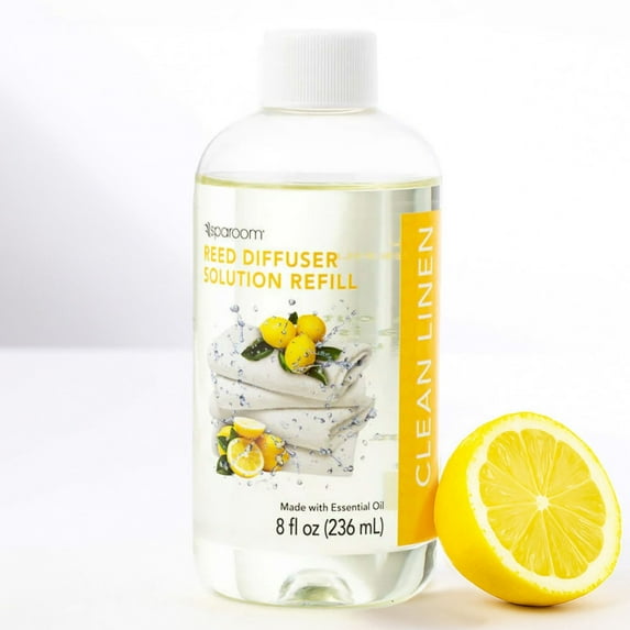 Sparoom Clean Linen Reed Diffuser Oil Refill, 8.45 fl oz – Long Lasting, Easy to Use, Clean Linen Natural Essential Oil