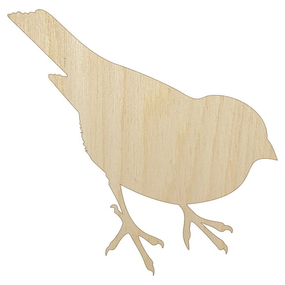 Sparrow Bird Solid Wood Shape Unfinished Piece Cutout Craft DIY Projects - 4.70 Inch Size - 1/8 Inch Thick