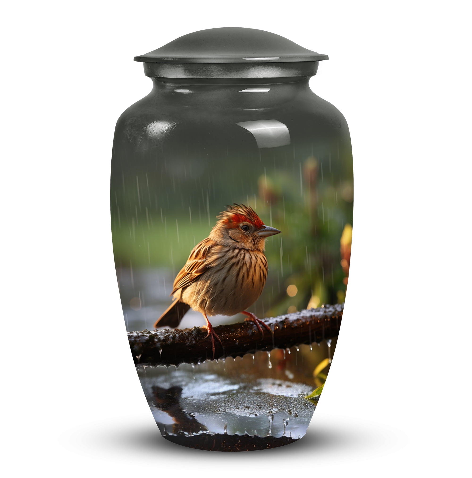 Sparrow In Rain - Urns For Woman Human Ashes - Adult Funeral Urn ...