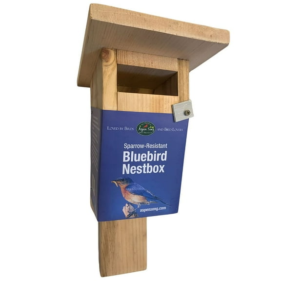 Sparrow Resistant Bluebird Nest Box / Bird House