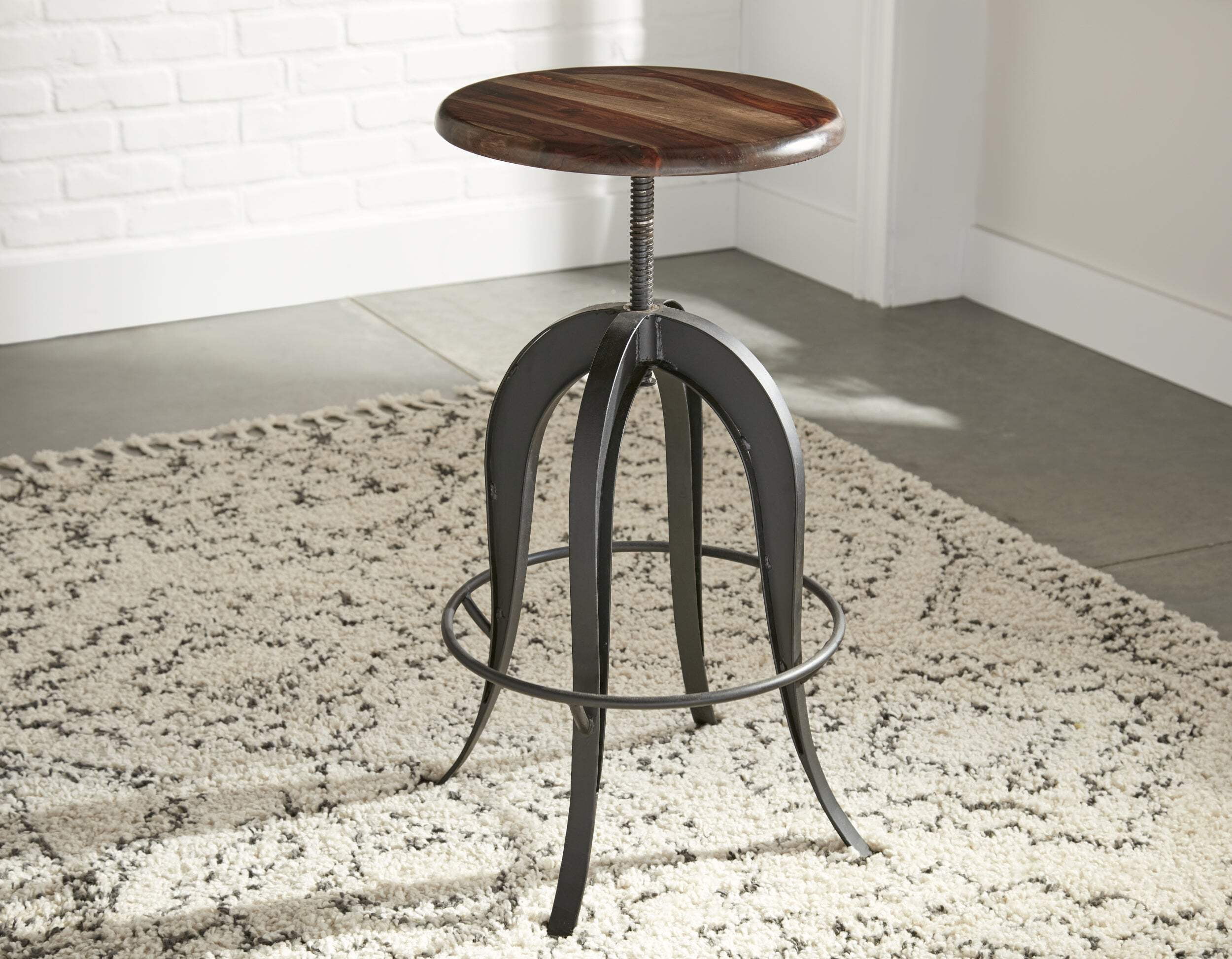 Sparrow Round Setup Stool Dark Brown Dark Brown Wood - Walmart.com