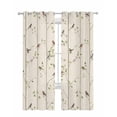 thumbnail image 1 of Sparrow Sheer Curtains 84 Inch Length 2 Panels Set for Living Room/Bedroom, Spring Birds on The Branches Retro Country Beige Kitchen Curtains Grommet Semi-Sheer Curtains Window Treatments 42"x84"x2, 1 of 7