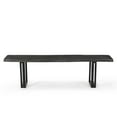 thumbnail image 1 of Sparrow Solid Wood Dining Bench - Gray, 1 of 5