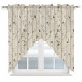 thumbnail image 1 of Sparrow Swag Valances for Windows 2 Pack, Kitchen Window Curtains 36 Inch Length, Spring Birds on The Branches Retro Country Beige Privacy Swag Curtains for Living Room/Bathroom 36"x36", 1 of 8